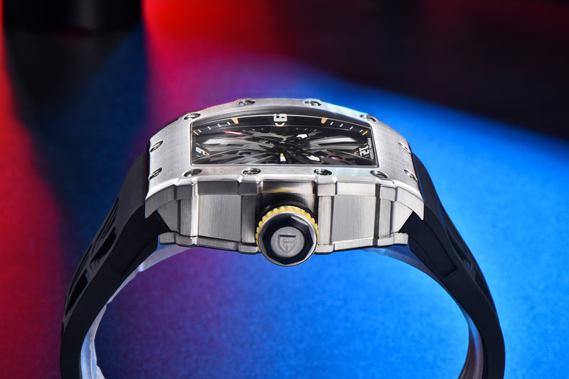 Adquira Já II Relógios  Automático Pagani Design  1738 de vidro safira, aço inoxidável, à prova d'água até 50 m, masculino, cronógrafo, quartzo