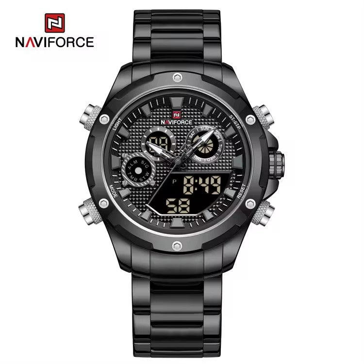 NAVIFORCE-Relógio de pulso digital LED impermeável masculino, quartzo, relógio masculino, militar, exército, esporte, marca de topo, luxo, presente, original, 9232