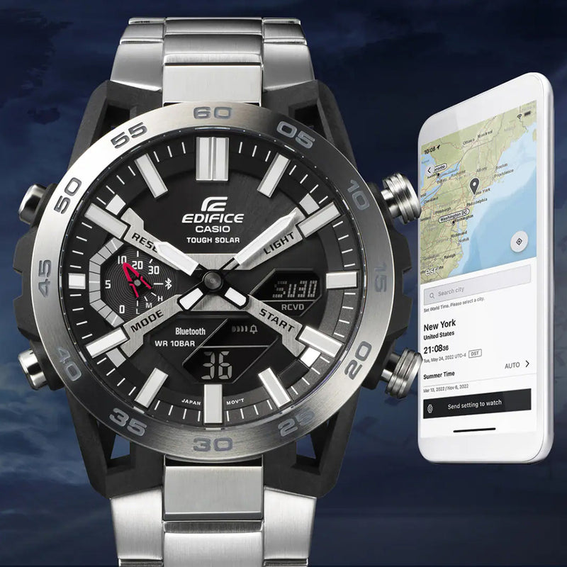 Aquira hoje II Relógio Casio Edifice Sospensione ECB-2000DC-1A