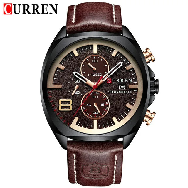 CURREN 8324 Homens Relógios De Luxo Popular Analógico 30M À Prova D' Água Quartz Watch Sport Relógio De Pulso Relogio masculino